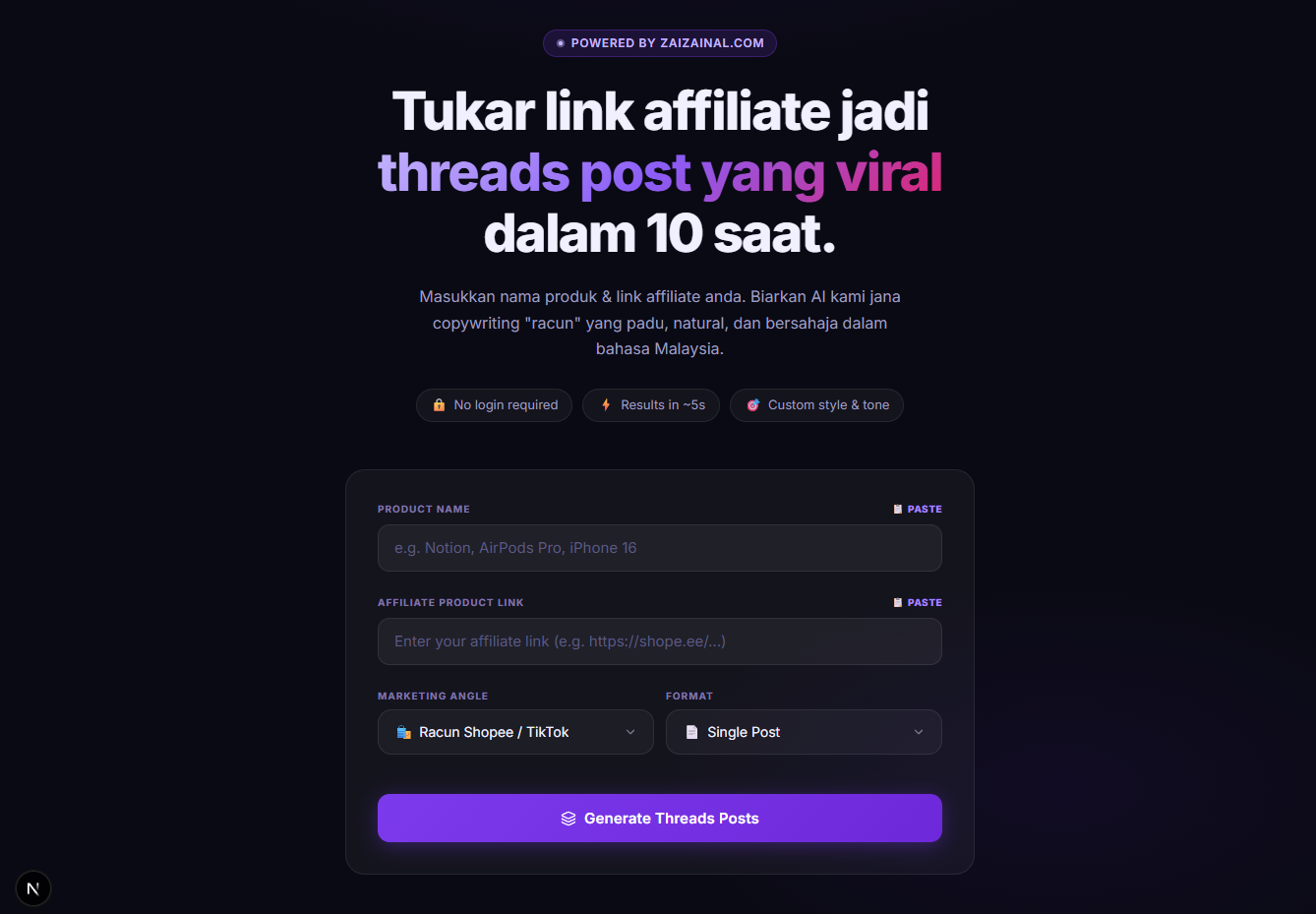 Auto Threads Banner